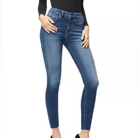 Good American Denim - 331 NWT Good American Good Waist Raw Edge Skinny Jeans in Blue331